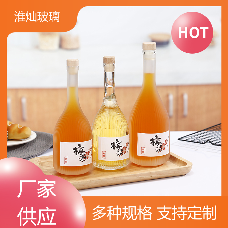 Sealed and Fresh Keeping Transparent Fruit Wine Bottles Placed Stable Quality Assurance Huaican Glass Products