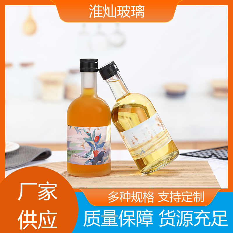 Huaican Glass Products Juice Beverage Bottles Transparent Beer Bottles Placed Stable and Sufficient Supply