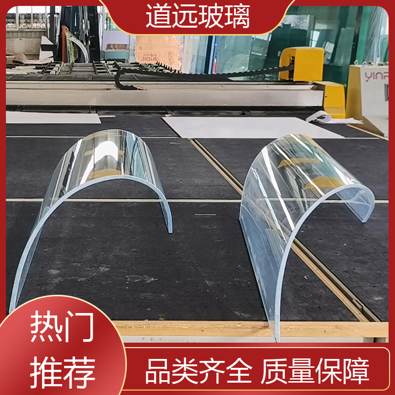 艺术内雕 热弯钢化玻璃 透光不透形 可任意弧度弯曲 道远