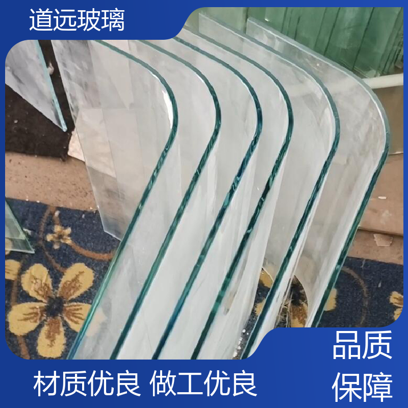 道远 超白普白异形 弧形玻璃隔断 透光不透形 可任意弧度弯曲