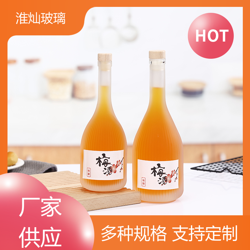 Huaican glass products, sealed Baijiu bottles, 500ml fruit wine bottles, one-stop purchase, sufficient supply