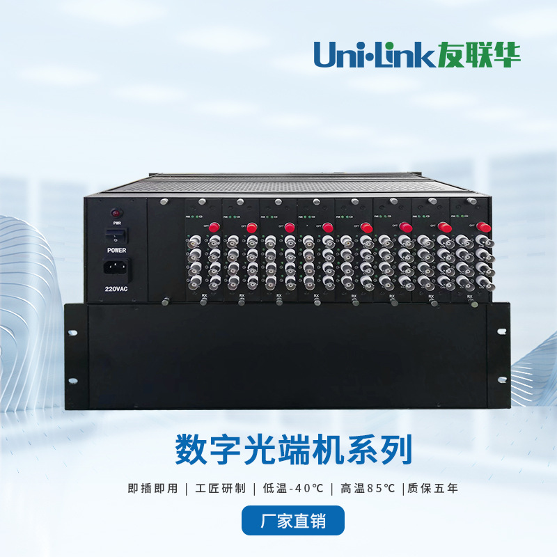 友联华UL9000-21X工业级2路数字视频光端机 2路视频+2路数据