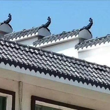 泊镁特 合成树脂瓦 ASA树脂小青瓦PVC防腐一体瓦 仿古围墙瓦 厂家直售