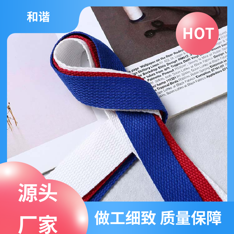 彩色涤纶 鞋服辅料织带 多样可选 弹性适宜 质量优良 货源充足 和谐