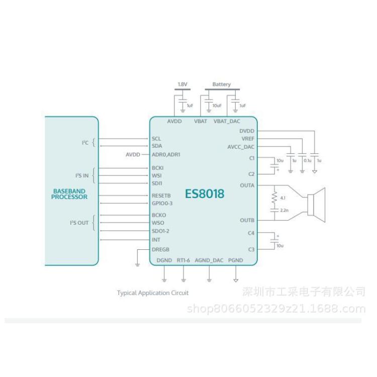 美国ESS 音频功放芯片 数字功放芯片 - ES8018