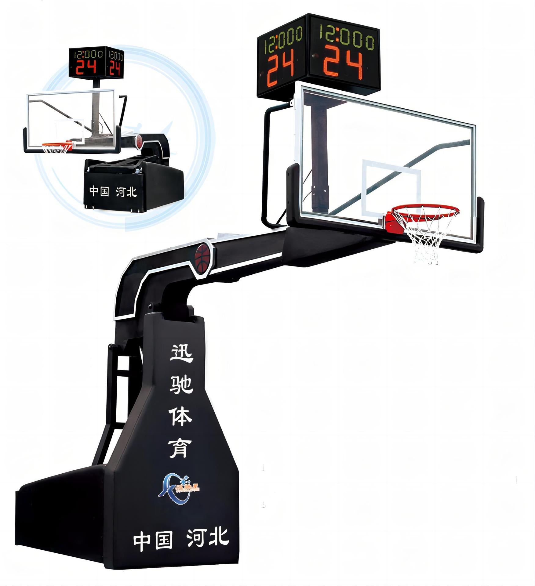 篮球比赛智能型电动液压篮球架适用体育场馆配二十四秒显示器篮筐