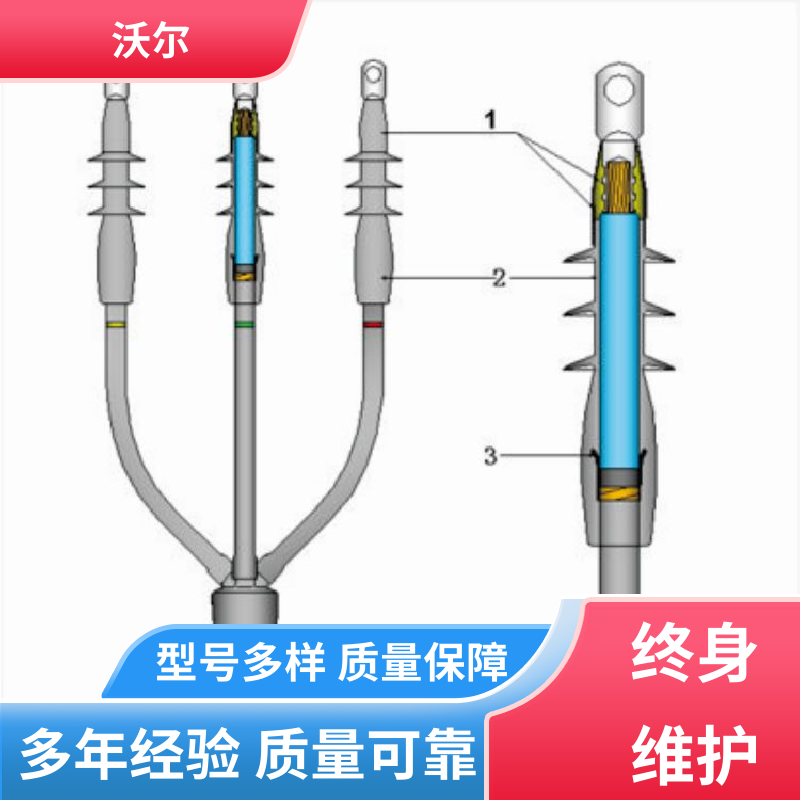 沃尔 厂家批发 非屏蔽型可分离连接器 双通套管 颜色可定制