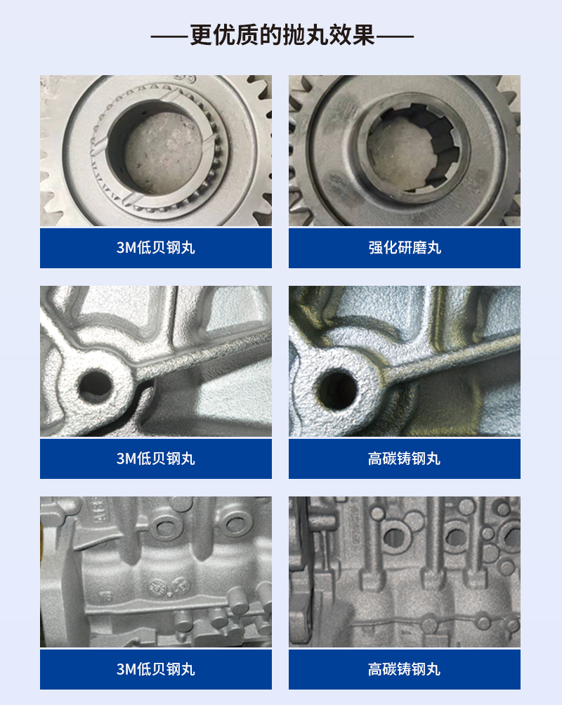 Stable performance, cast steel shot, large sub high hardness, high strength of tire wire cutting section