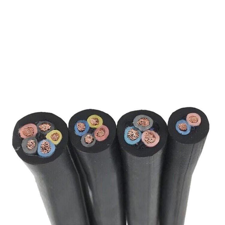 MYQ黑色外护套-3X2.5矿用轻型橡胶软电缆 电压300/500V