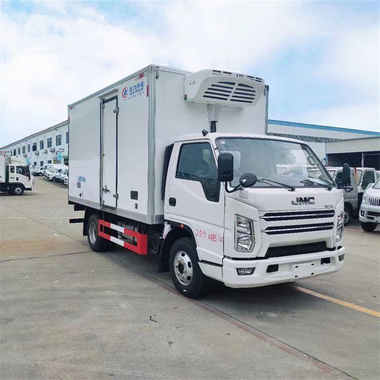 江铃凯运164马力宽体冷藏车 蓝牌4米2 F类冷链运输厢式货车