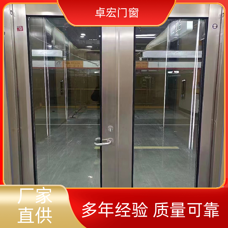 卓宏门窗承接工程防火双开门现货直发消防通道门厂家供应
