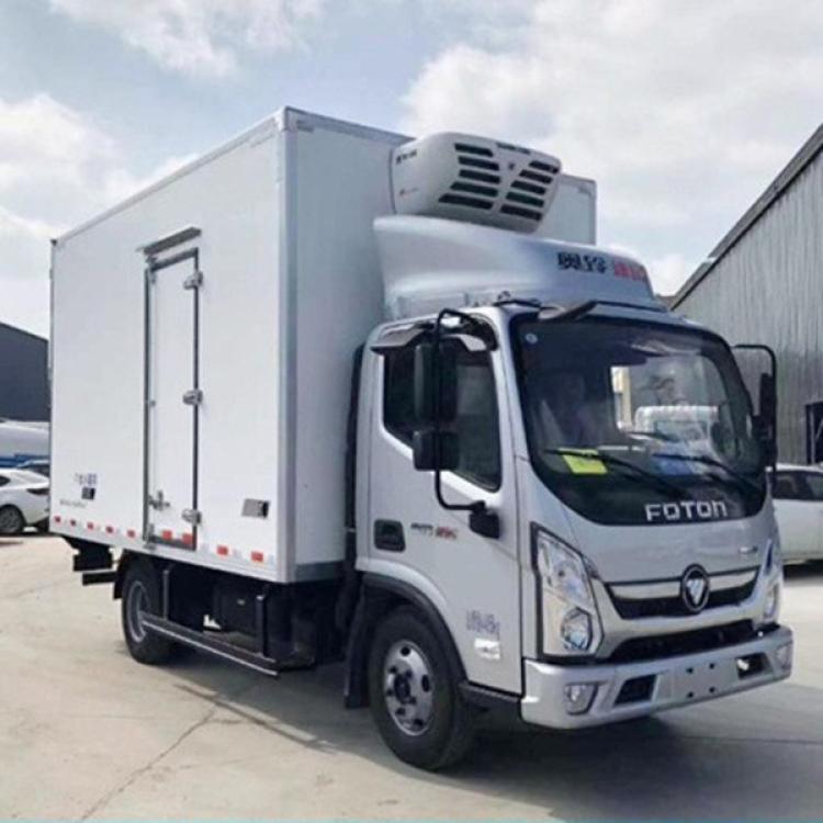 福田4米2冷藏车 蓝牌冷冻车 保温箱采用断桥隔热 猪肉白条冷链运输车