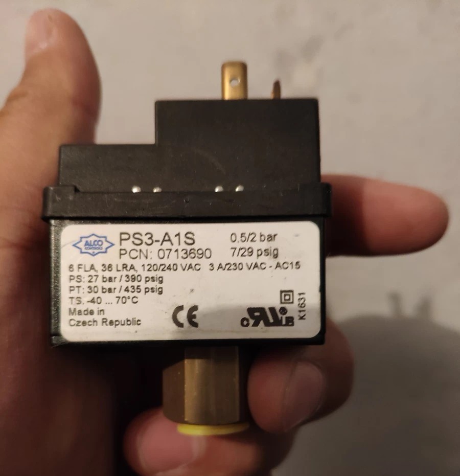 供应ALCO艾柯压力开关PS3-A1S 压力继电器/控制器 全新原装现货议价