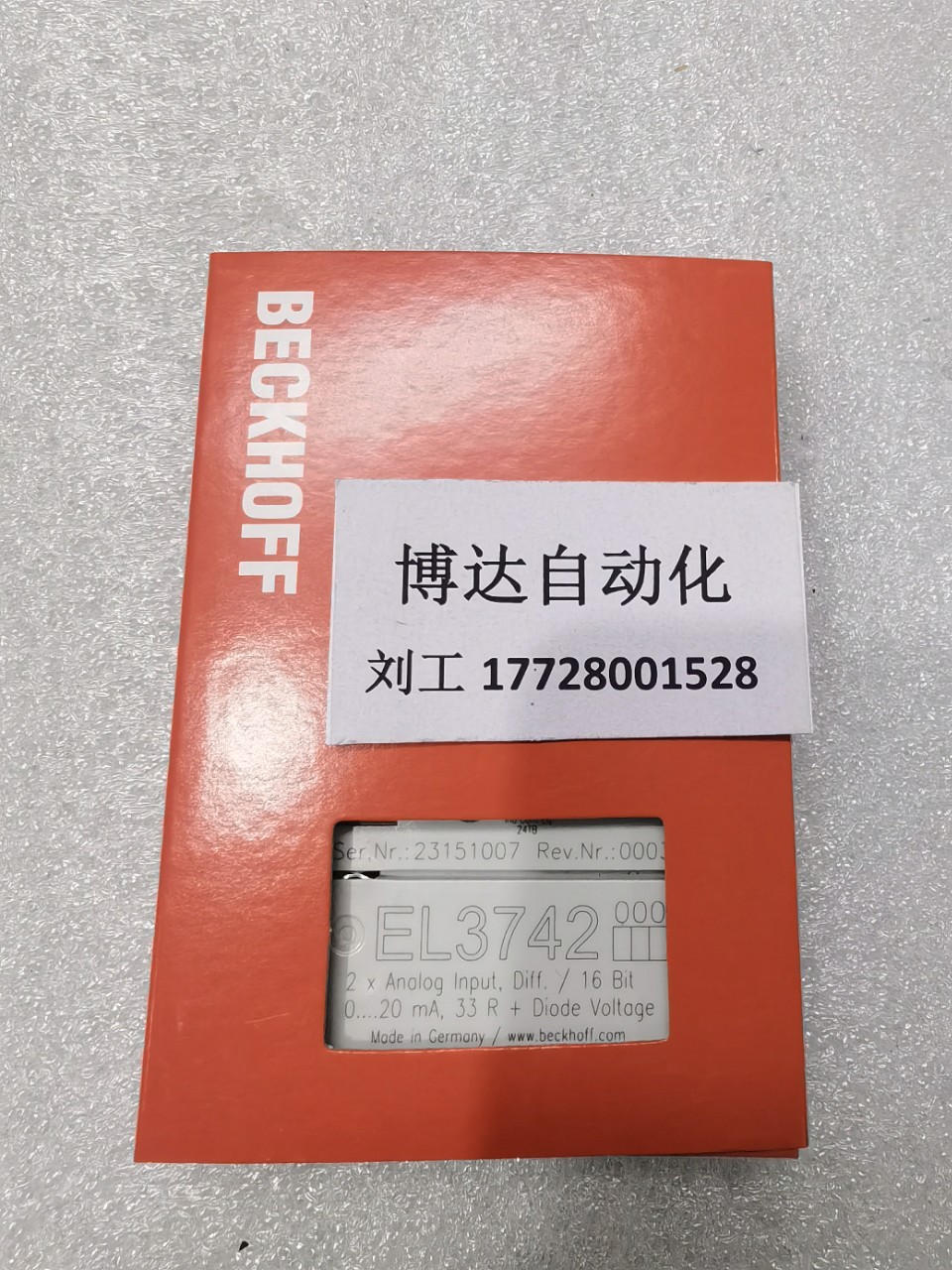 EL3742 倍福BECKHOFF模块 全新原装正品保障现货实物拍摄议价