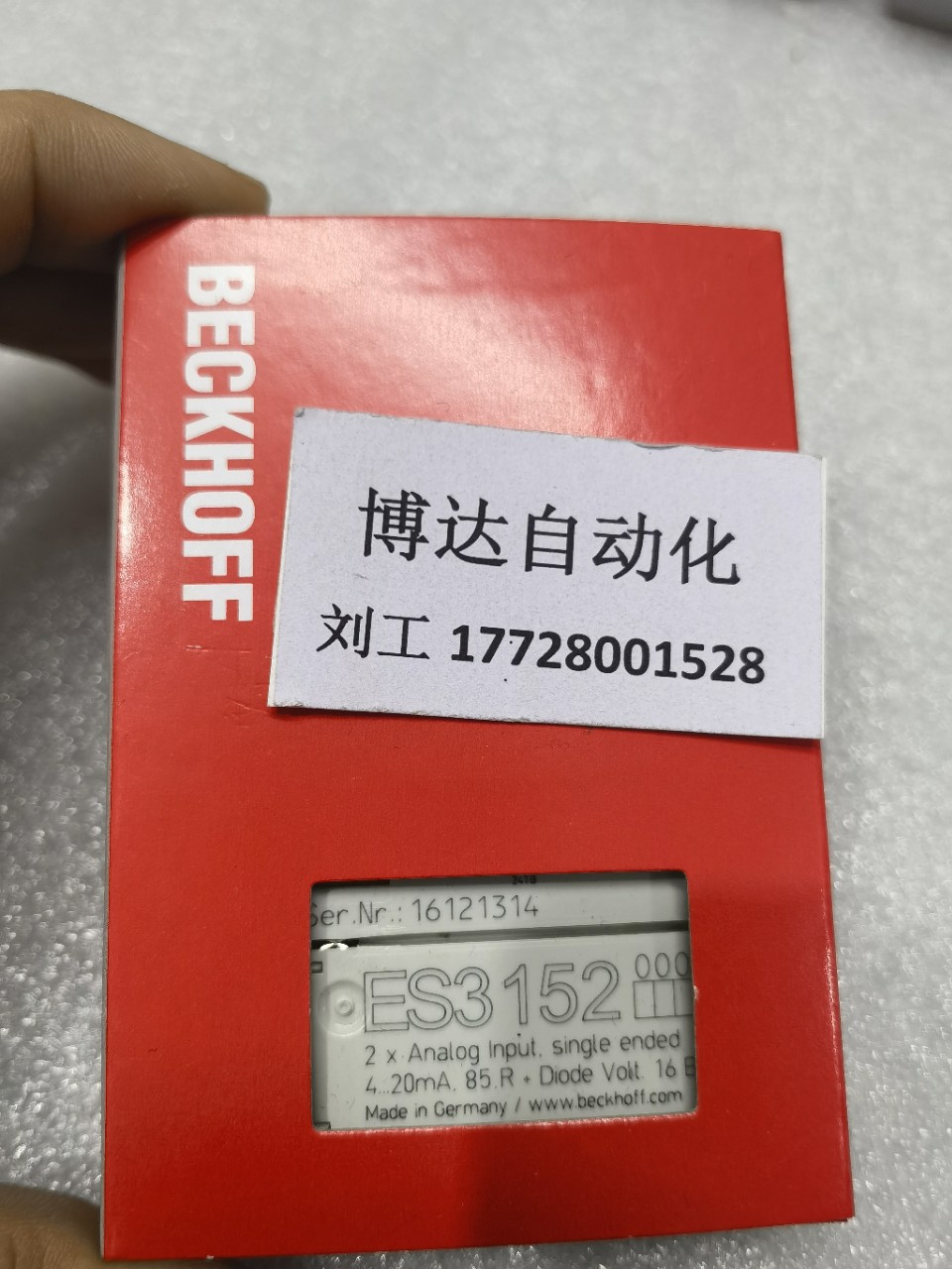 ES3154 倍福BECKHOFF模块全新原装实物拍摄当天顺丰包邮议价