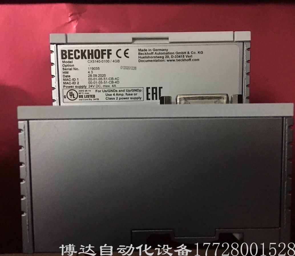 CX5140-0100/4GB 倍福BECKHOFF PLC模块全新原装正品现货实拍议价