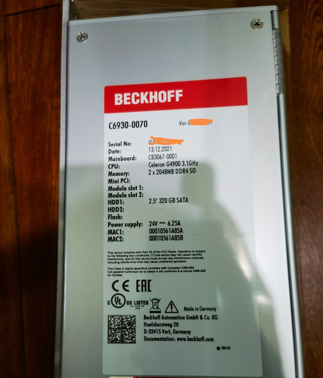 倍福BECKHOFF交换机模块C6930-0070? 全新原装正品实拍现货议价