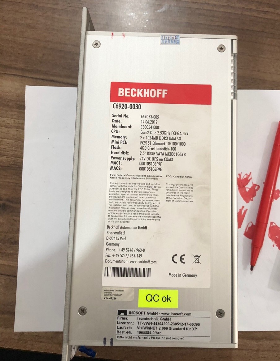 倍福BECKHOFF工控机全新 C6920-0030 正品保障现货实物拍摄议价