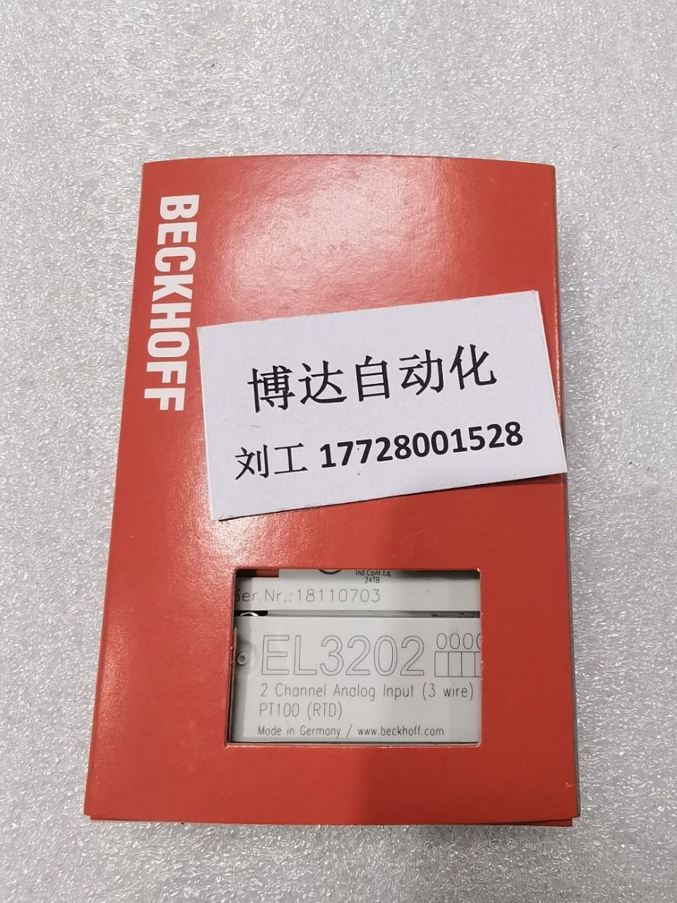 供应倍福BECKHOFF模块 EL3202 全新原装实物拍摄当天顺丰包邮议价