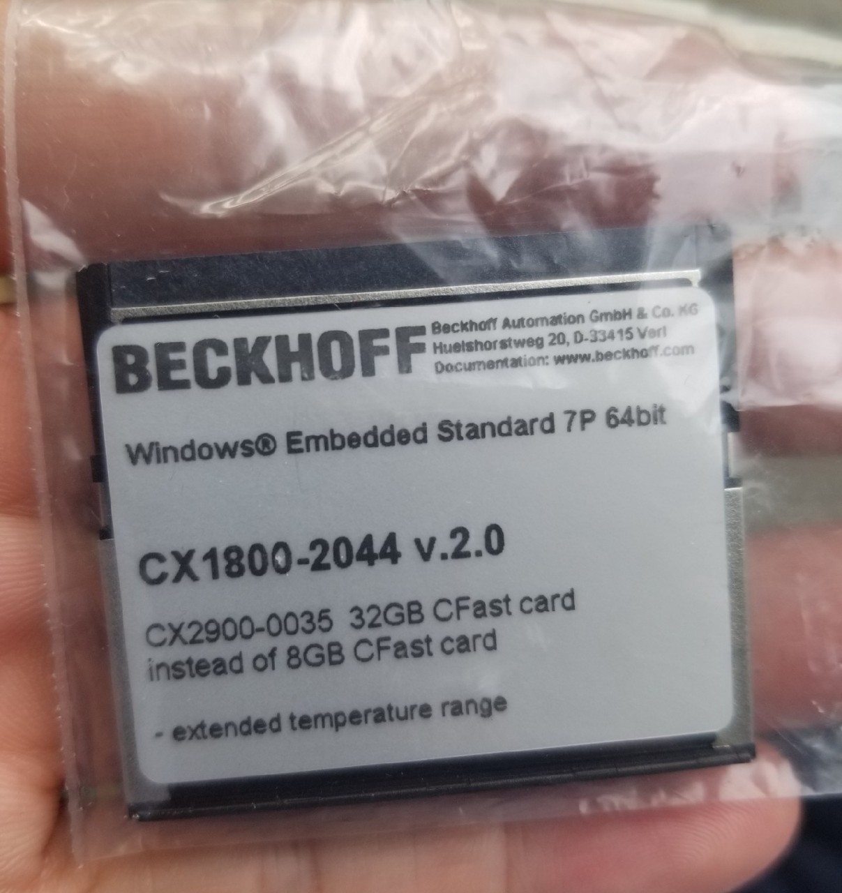 CX1800-0401-0011倍福CF卡40GB内存卡 CX2900-0038 全新现货议价