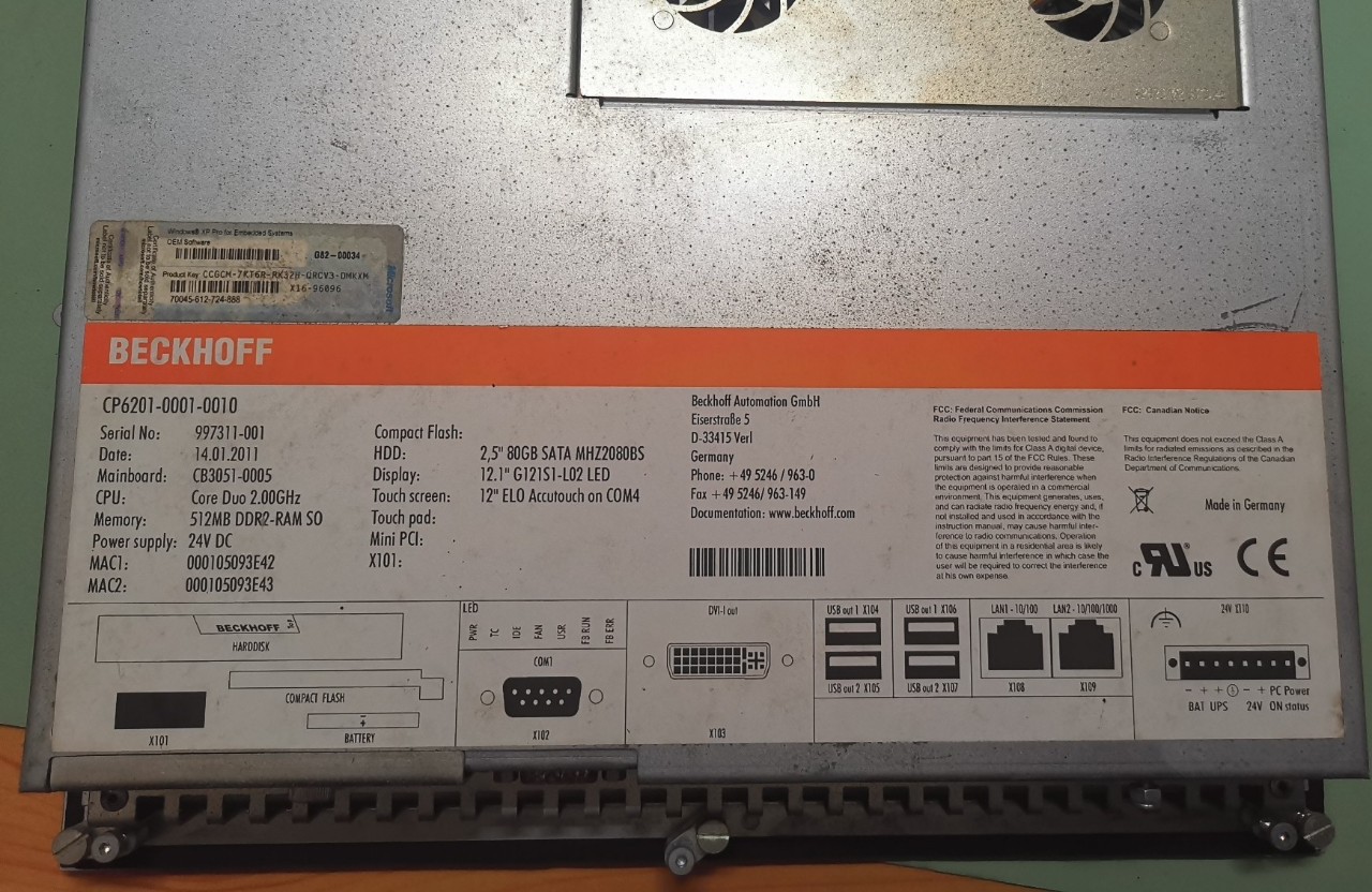 倍福 BECKHOFF? 触摸屏显示器CP6201-0001-0010 全新原装现货议价