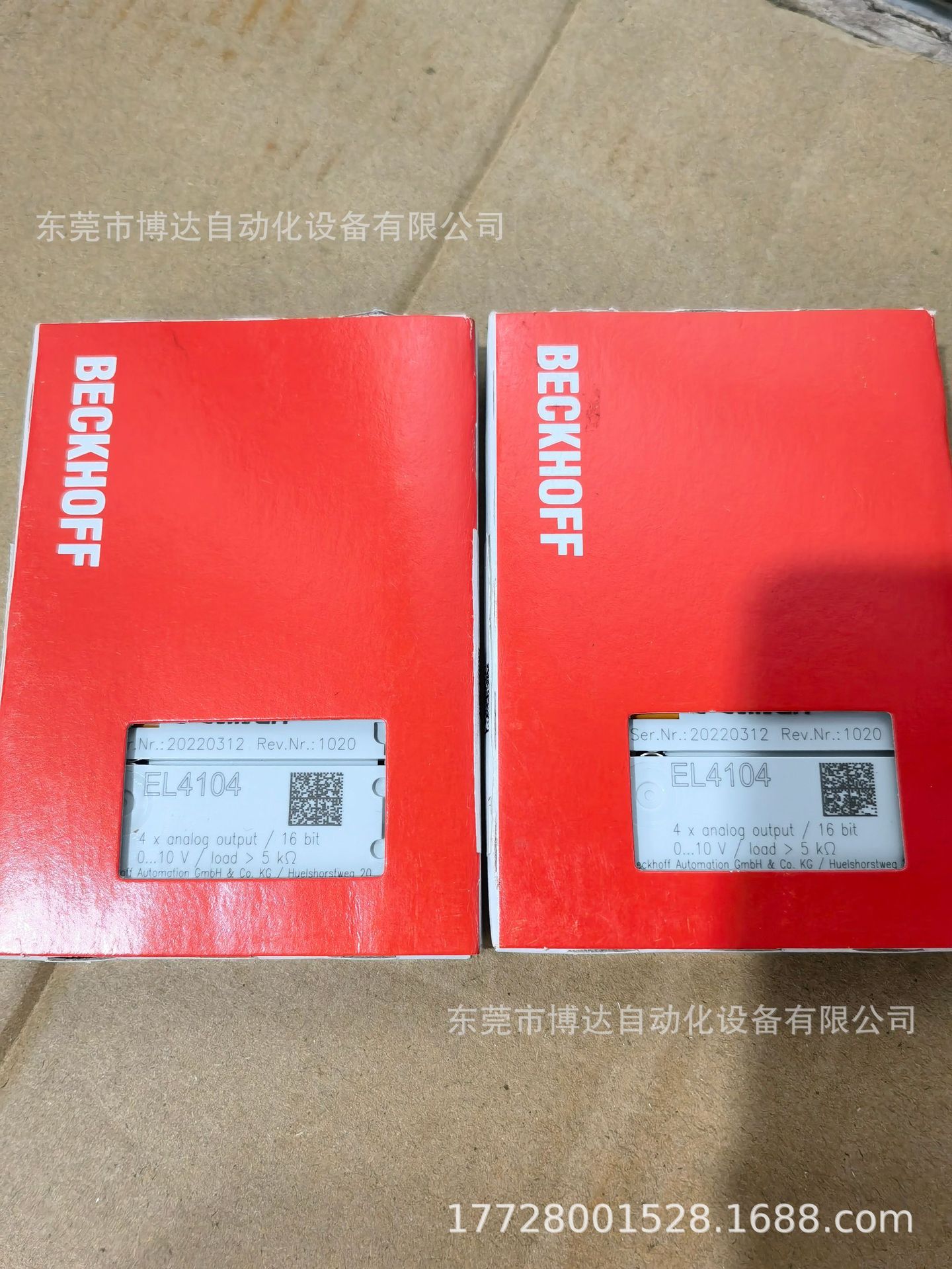 低价供应倍福BECKHOFF模块 EL4104 全新原装正品现货实拍议价