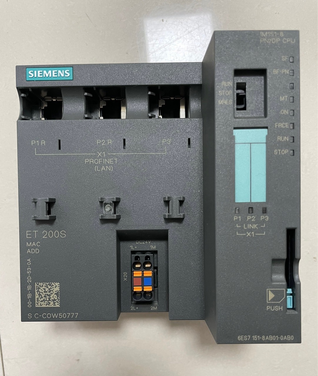 SIEMENS西门子6ES7 151-8AB01-0AB0接口模块 实拍现货议价质保一年
