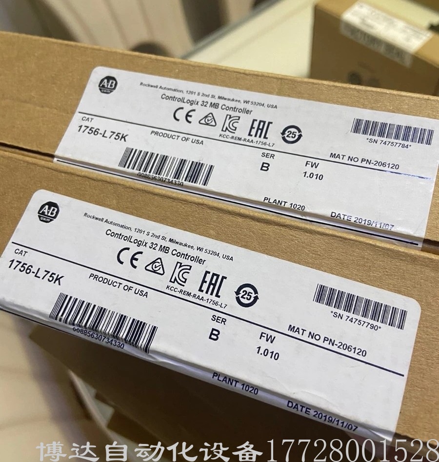 全新原装AB罗克韦尔1756-L75K处理器模块 现货实拍议价质保一年