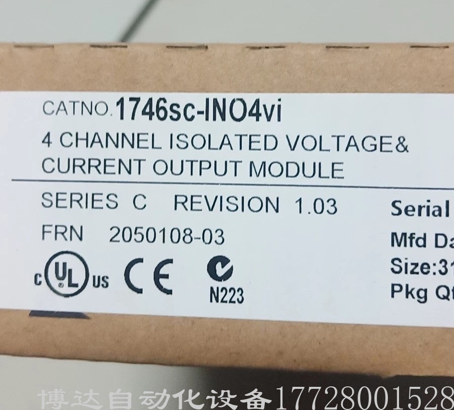 全新AB罗克韦尔1746sc-IN04vi控制器模块 原装现货议价质保一年