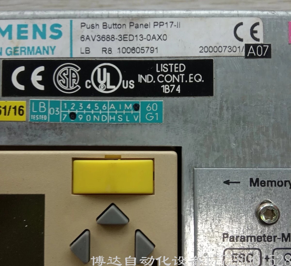 西门子6AV3688-3ED13-0AX0 触摸屏全新原装正品现货实拍议价