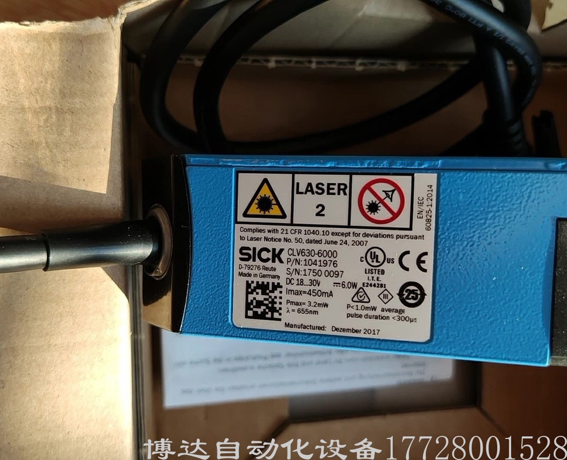 德国SICK西克CLV630-6000 1040706传感器 全新原装正品 现货实拍议价