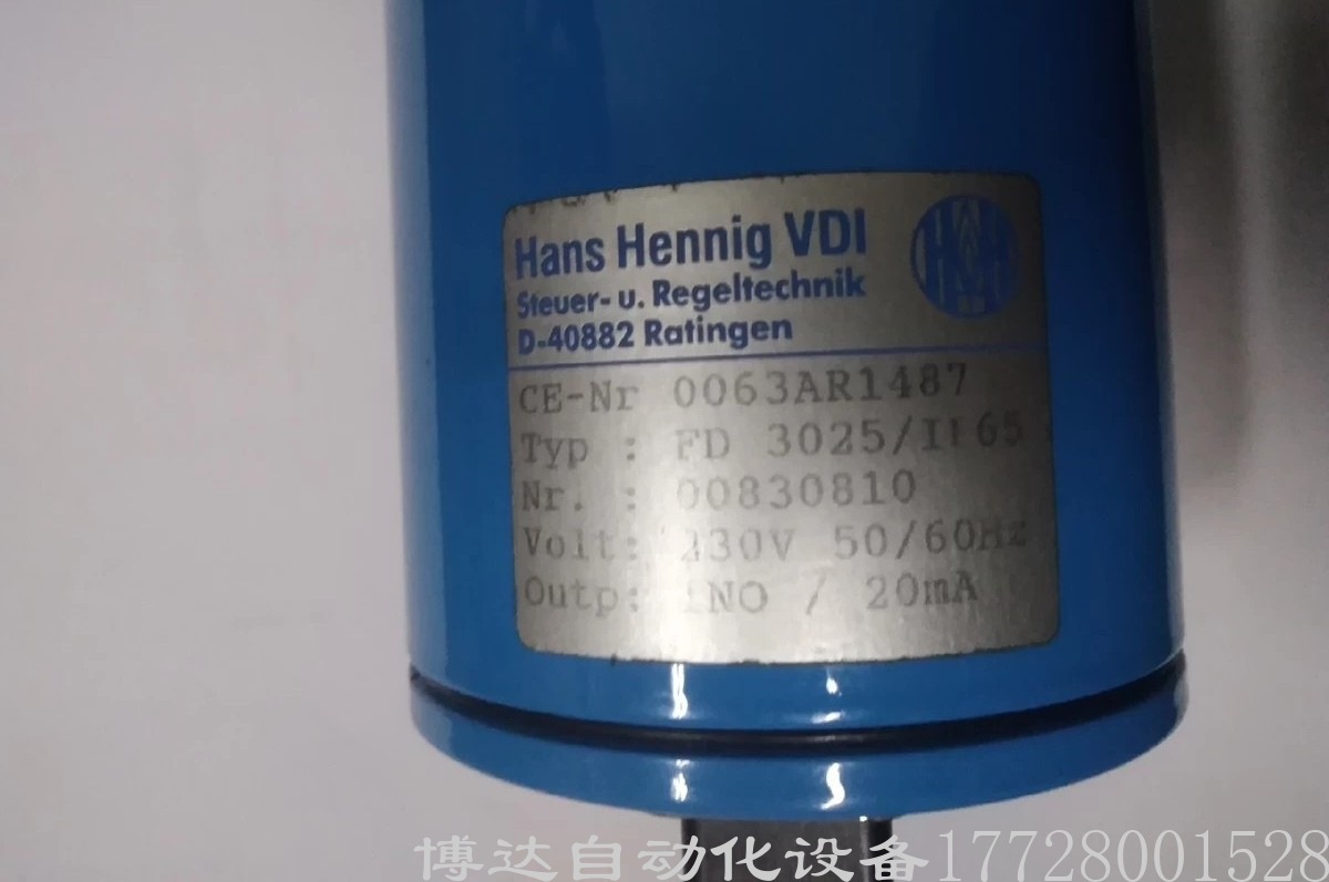 HANS HENNIG GmbH博格尼FD 3025火焰监视器 全新原装正品现货议价