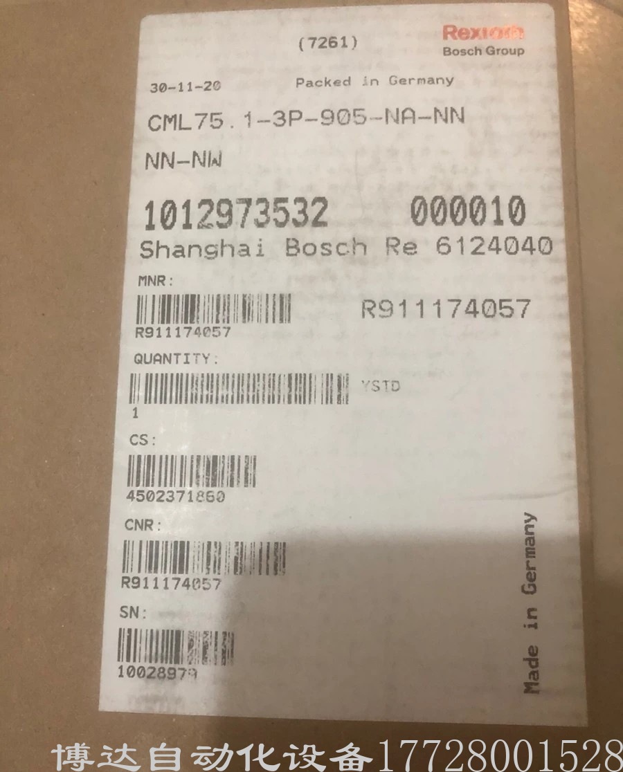 力士乐PLC原装正品CML75.1-3P-905-NA-NNNN-NW伺服控制器 现货议价