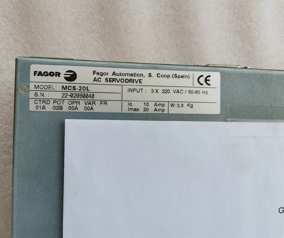 FAGOR发格 MCS-20L伺服驱动器 全新原装正品保障现货实拍议价