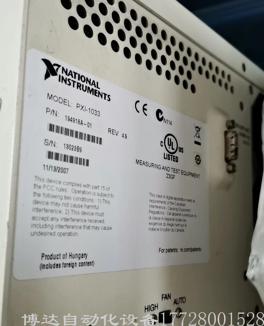 NI集成控制器PXI-1033 194918A-01 原装现货质保一年优惠供应议价