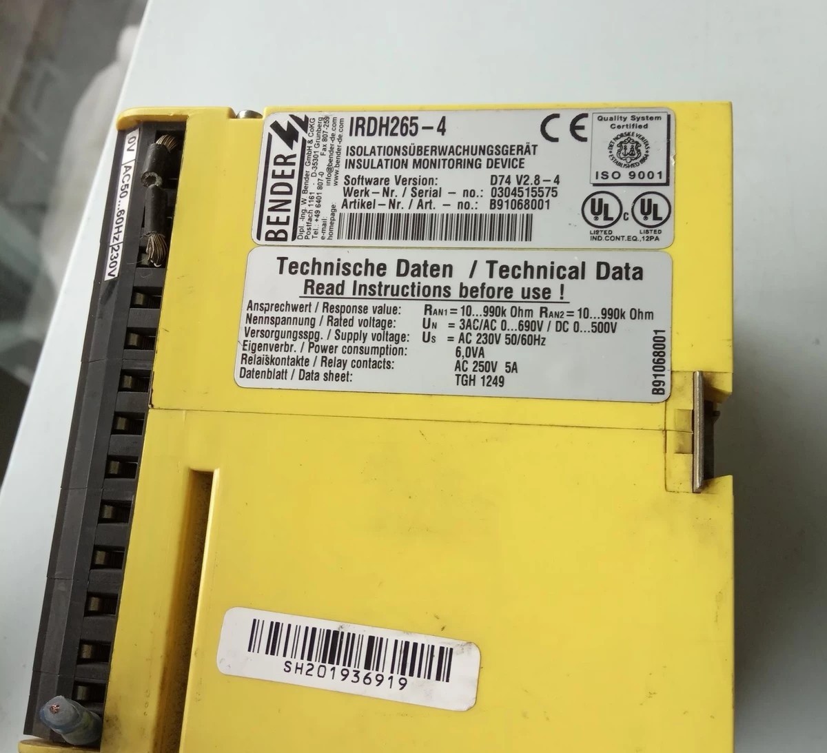 低价供应优惠供应本德尔检测仪 IRDH265-4原装现货议价质保一年