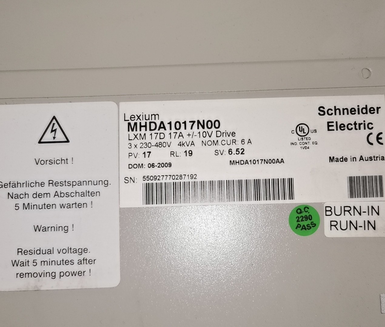 施耐德 MHDA1017N00伺服驱动器 全新原装正品保障现货实物议价