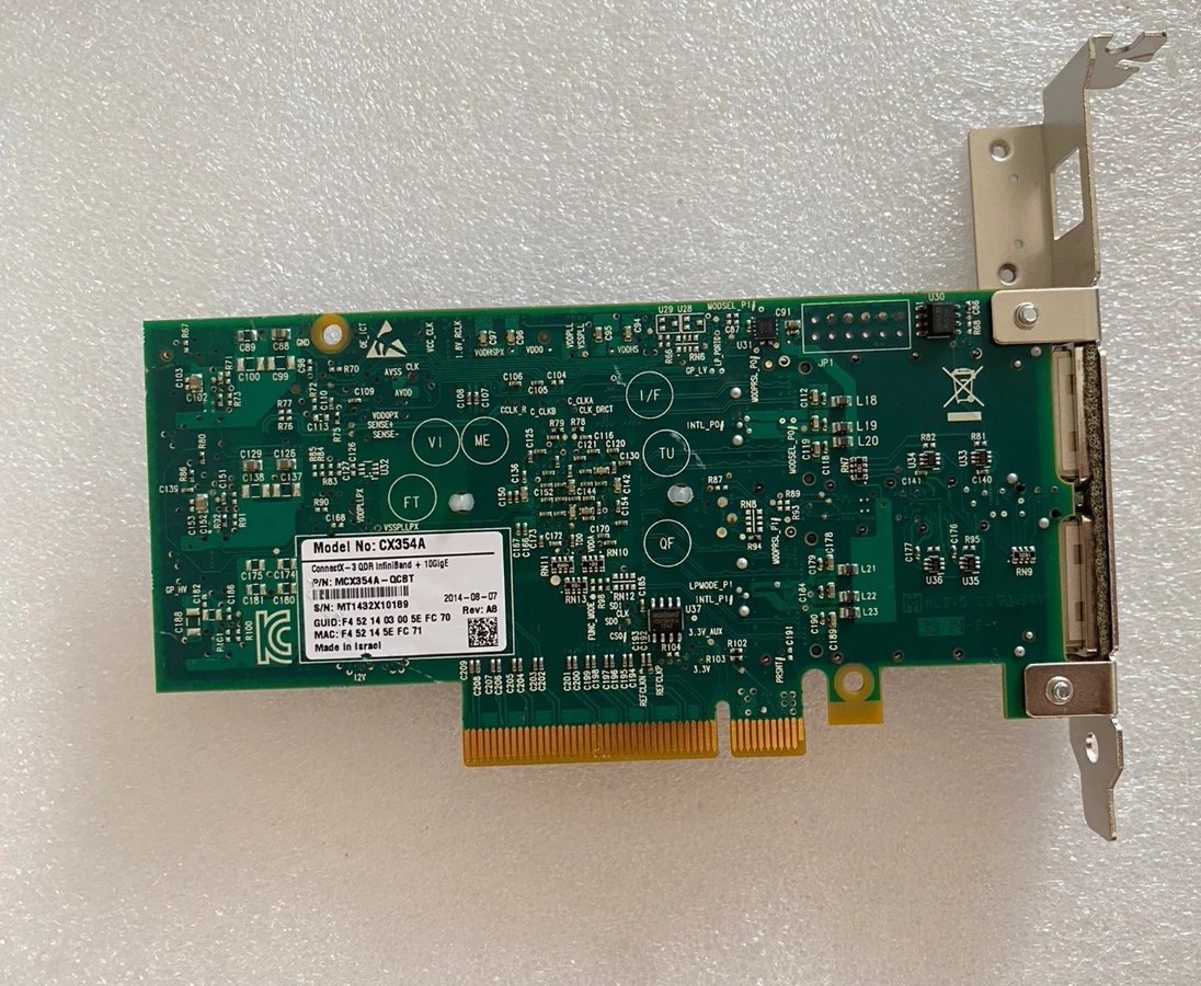 Mellanox迈络思 双口网卡 MCX354A-QCBT 10G FDR HCA卡原装现货议价