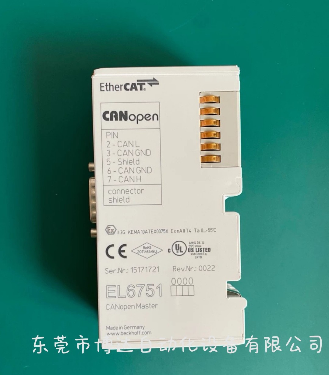 低价供应倍福BECKHOFF模块EL6751全新原装正品保障现货实拍议价