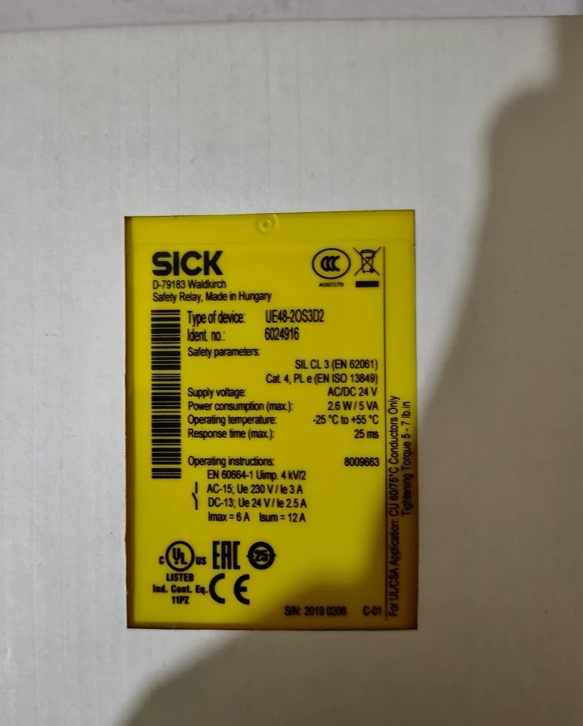 SICK西克UE48-20S3D2安全继电器6024916 全新原装正品现货实拍议价