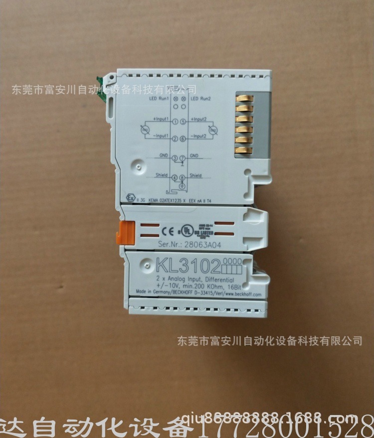全新原装正品BECKHOFF德国倍福 KL3102 模块实物现拍优惠询价
