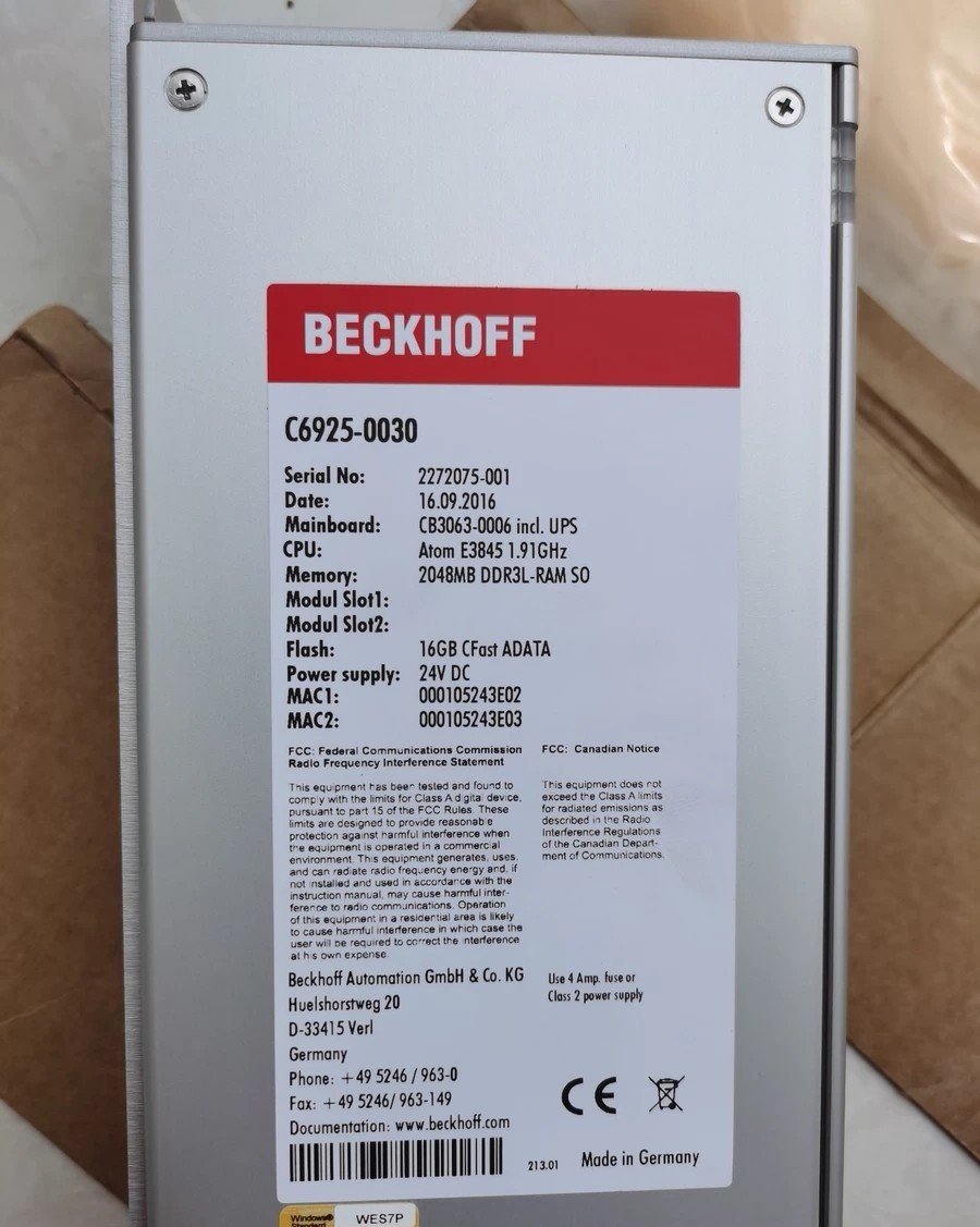 BECKHOFF倍福工控机 C6925-0030 全新原装正品实拍现货议价