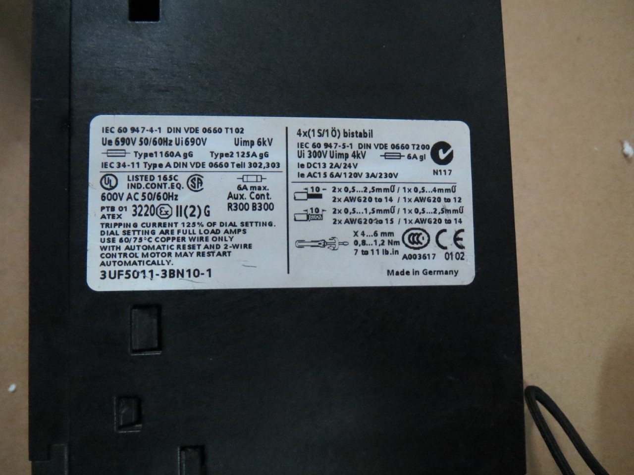 3UF5011-3BN10-1 西门子motor保护器 全新原装正品现货实拍议价