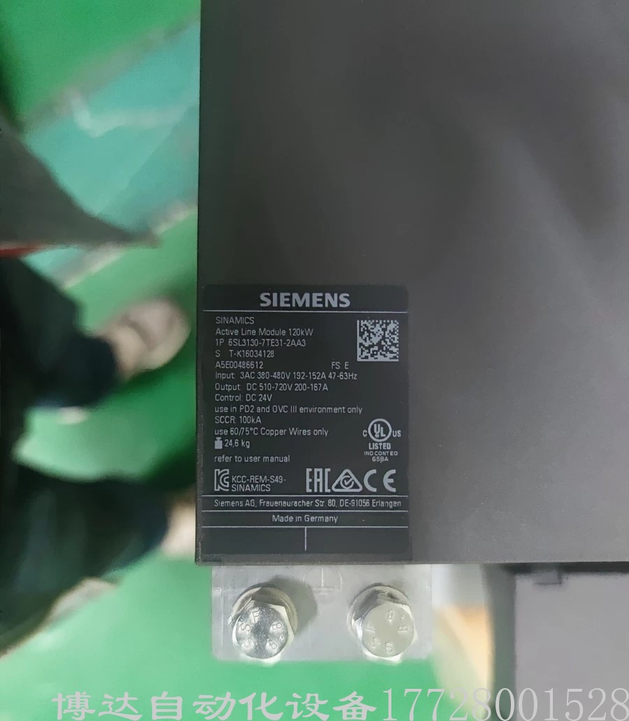 西门子控制器驱动器电源 6SL3130-7TE31-2AA3 全新原装正品现货议价