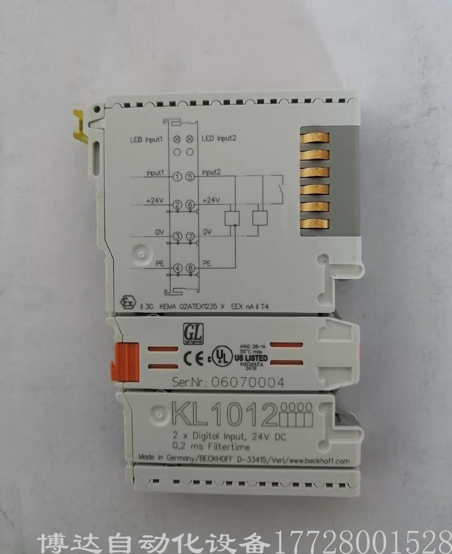 低价供应BECKHOFF 倍福模块全新原装KL1012 正品现货议价2DI 24V DC