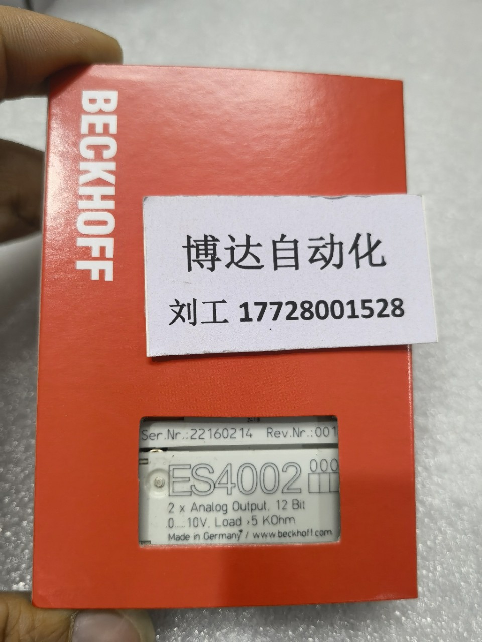 ES4102 倍福BECKHOFF模块 全新原装实物拍摄当天顺丰包邮议价