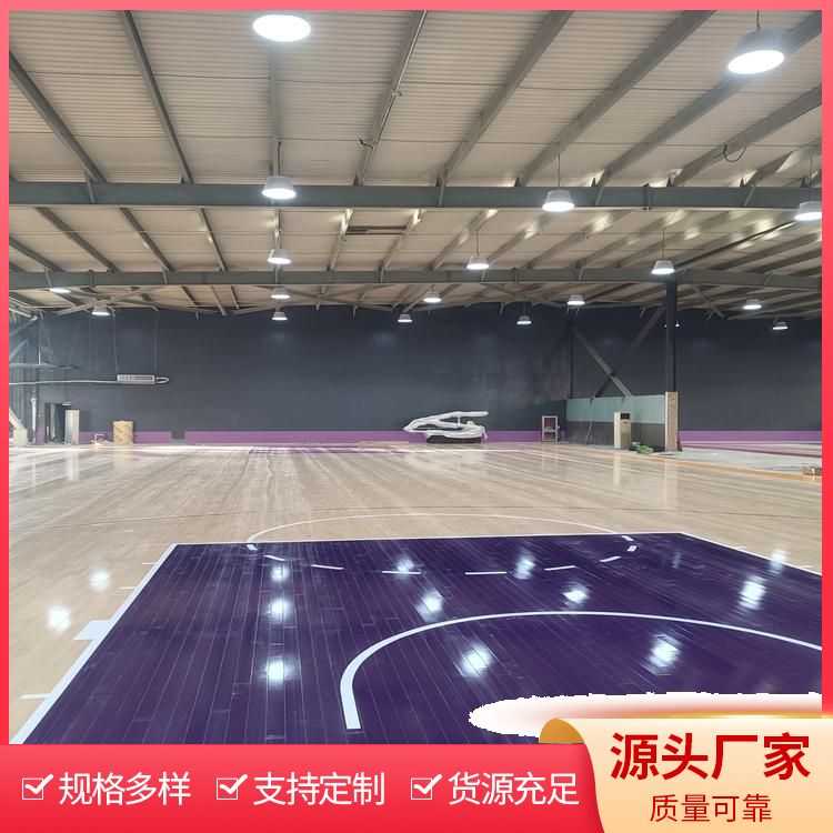  博纳 标准篮球场篮球木质地板批发 扣型拼接 18mm厚 材料