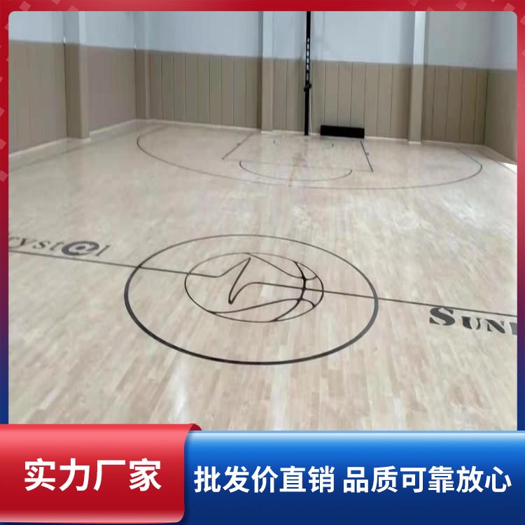  博纳 室内球场多层运动地板供应 减震系统15mm 单拼指接 做法