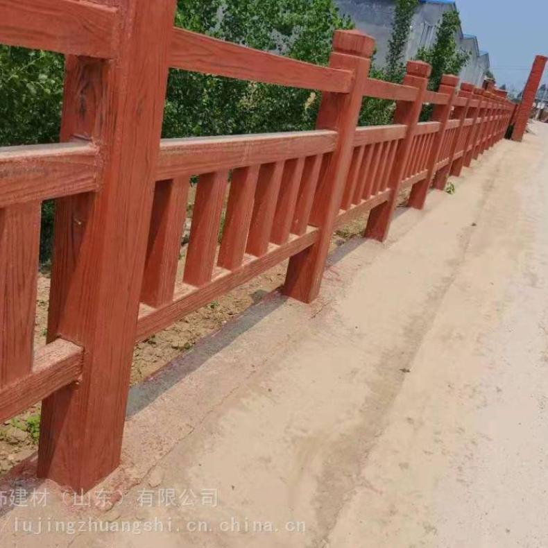 Cement imitation wood grain railing can be processed and customized with tree vine guardrails for anti-corrosion, moisture-proof and landscaped decoration