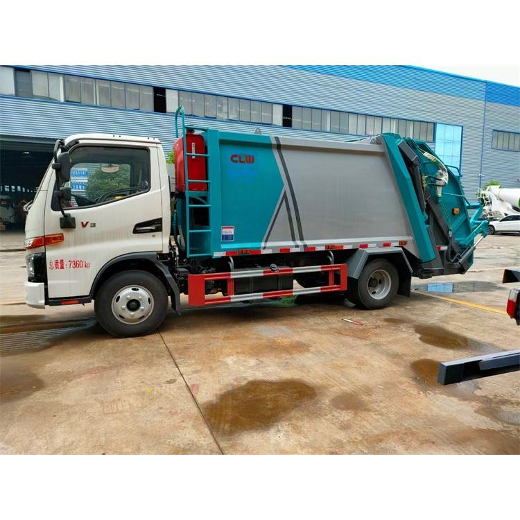 程力牌江淮6方挂桶压缩式垃圾清运车 自动上卸料遥控操作
